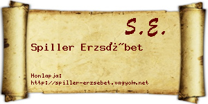 Spiller Erzsébet névjegykártya