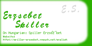 erzsebet spiller business card